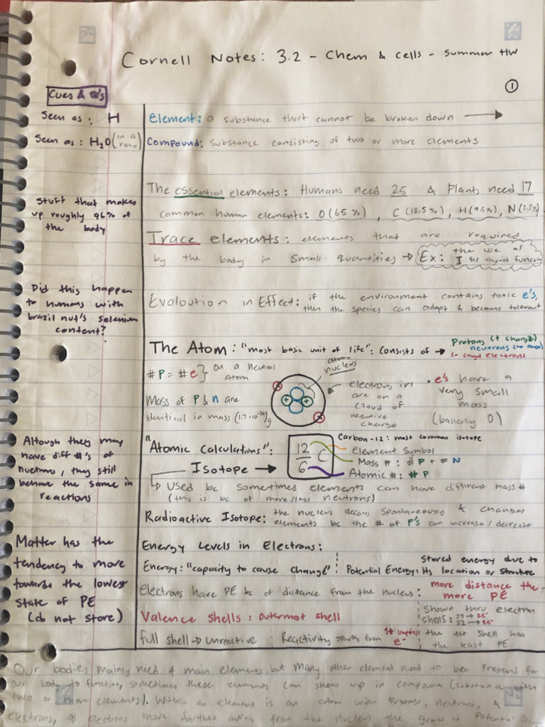 Cornell Notes - 3.2 | PDF