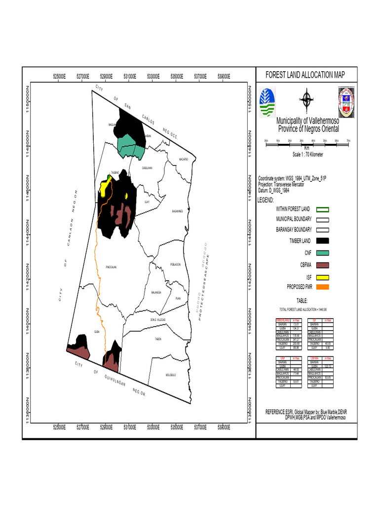 Negros Oriental Forest Land Map | PDF | Cartography | Geographical ...
