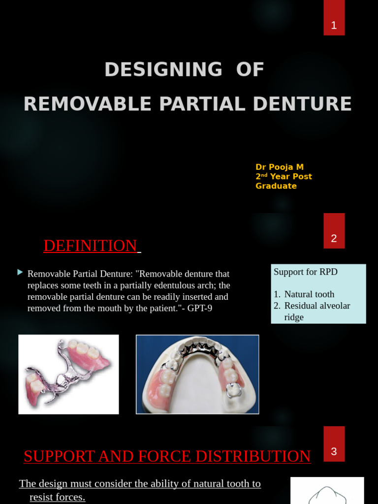 RPD Mechanics and Design Principles | PDF | Dentures | Dental Anatomy
