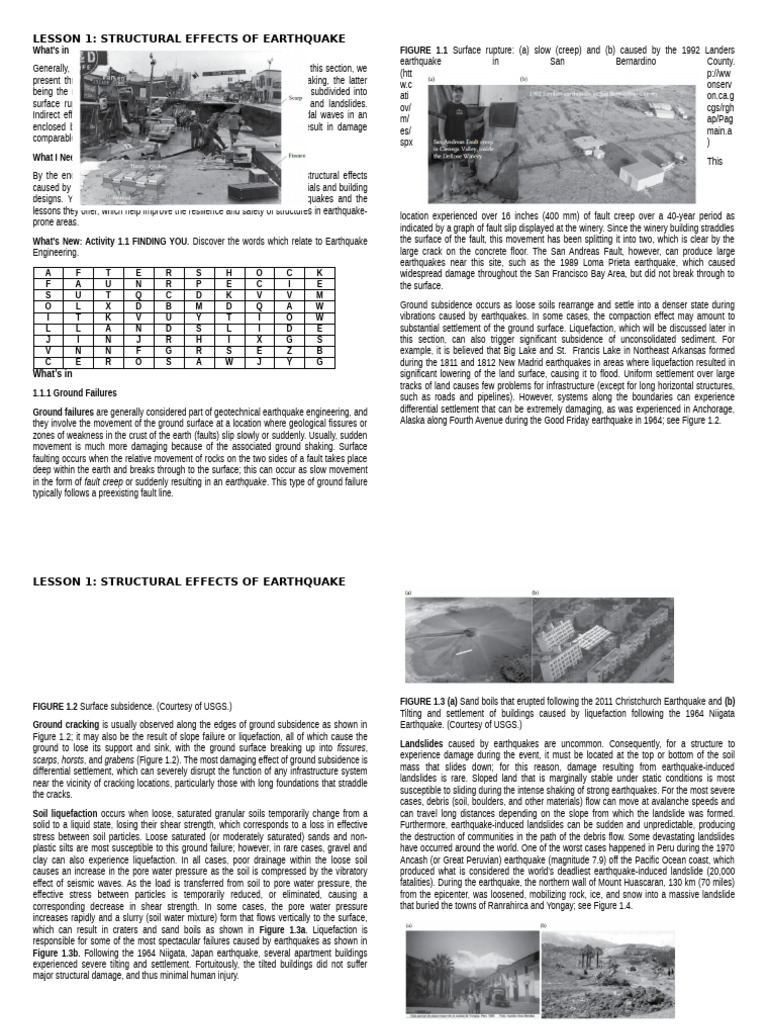 Structural Effects of Earthquake | PDF | Earthquakes | Landslide