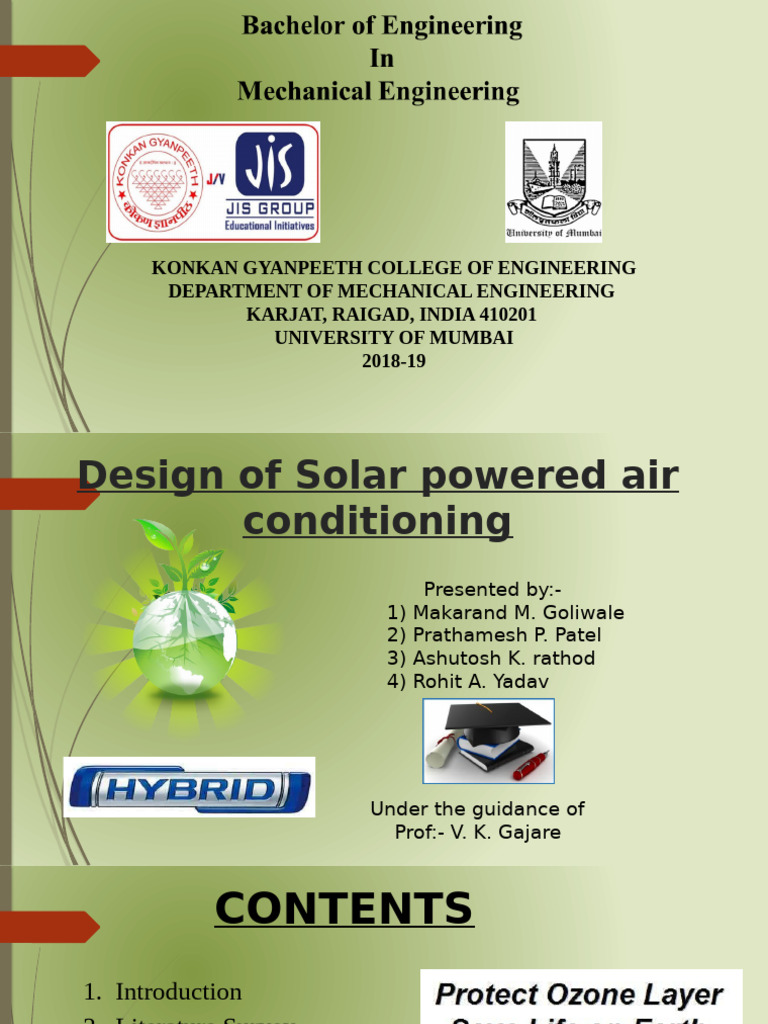 Solar Powered Air Conditioning_HD | PDF | Greenhouse Gas | Water Heating