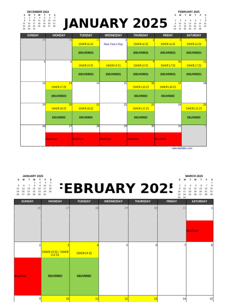 2025 Calendar with Holidays and Events | PDF | Observances | Holidays
