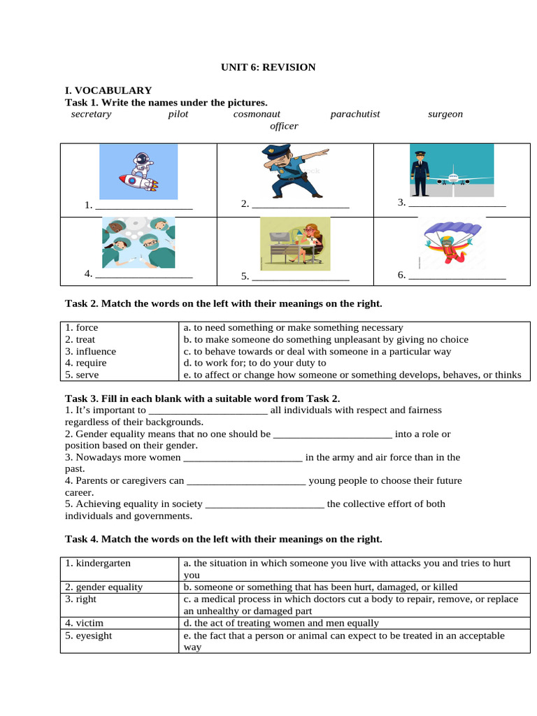 Vocabulary and Grammar on Gender Equality | PDF | Gender Studies ...