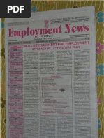 Employment News online e paper - Rojgar Samachar रोजगार समाचार New Delhi 25 February - 2 March 2012 Vol. XXXVI No. 48