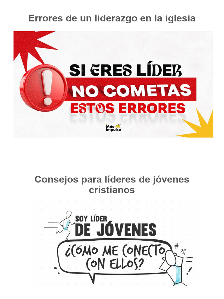 Errores de Un Liderazgo en La Iglesia | PDF | Amor | Liderazgo