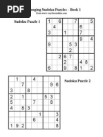 Challenging Sudoku Puzzles - Book 1 Sudoku Puzzle 1