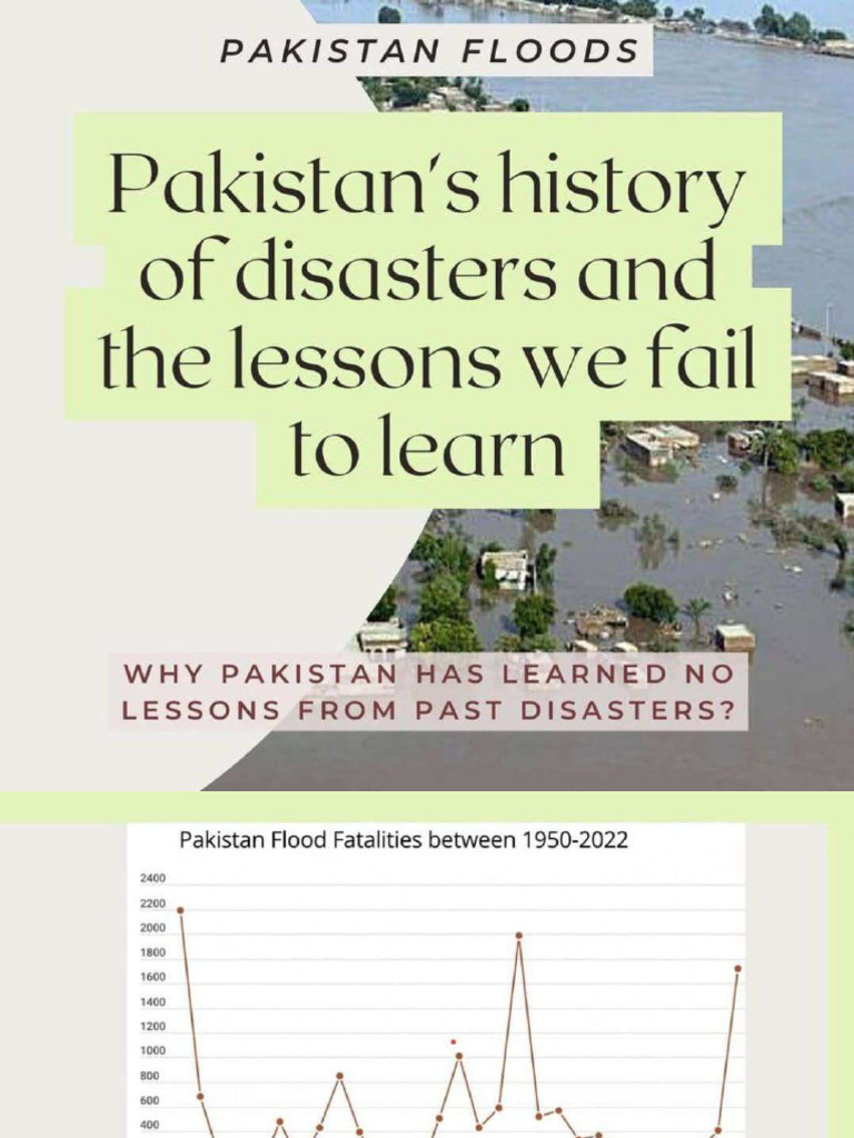 Pakistan History Flood Disasters and It's Management | PDF