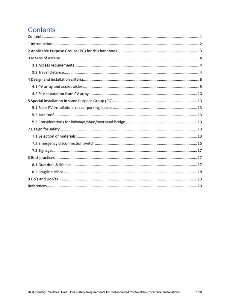 Fire Safety for Roof-Mounted PV Installations | PDF | Photovoltaics ...
