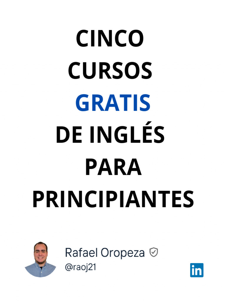 Cursos Gratis de Inglés para Principiantes | PDF