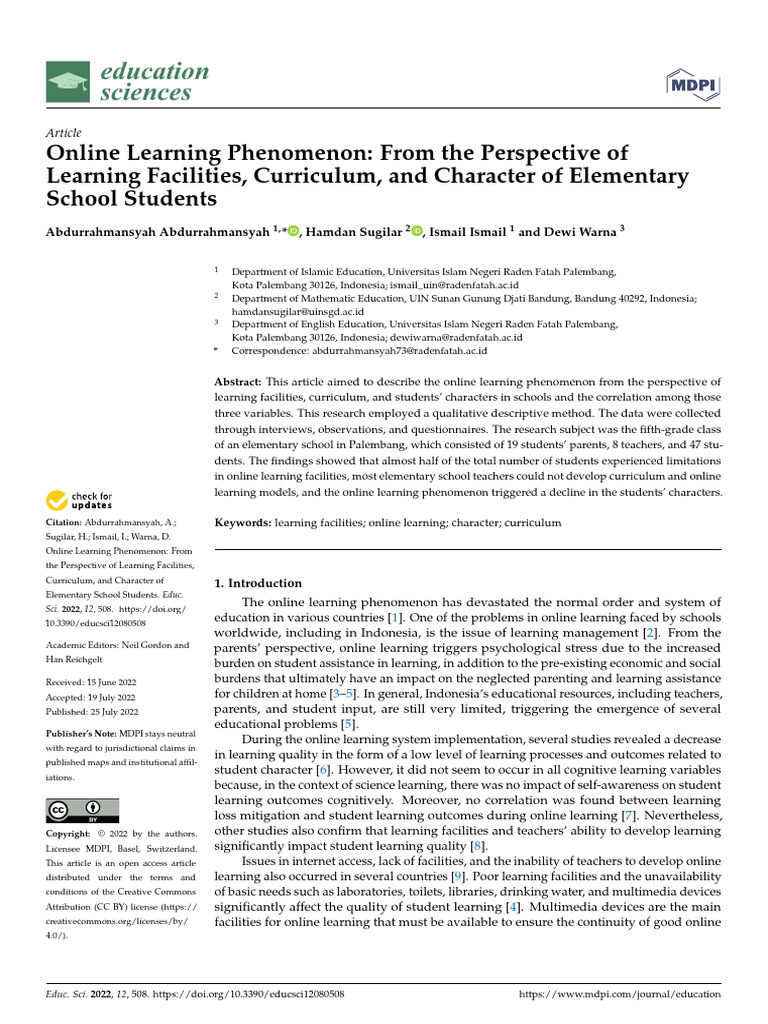 Education 12 00508 Pdf Educational Technology Learning