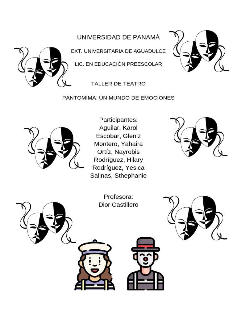 Pantomima: Emociones en el Teatro Infantil | PDF | Las emociones ...