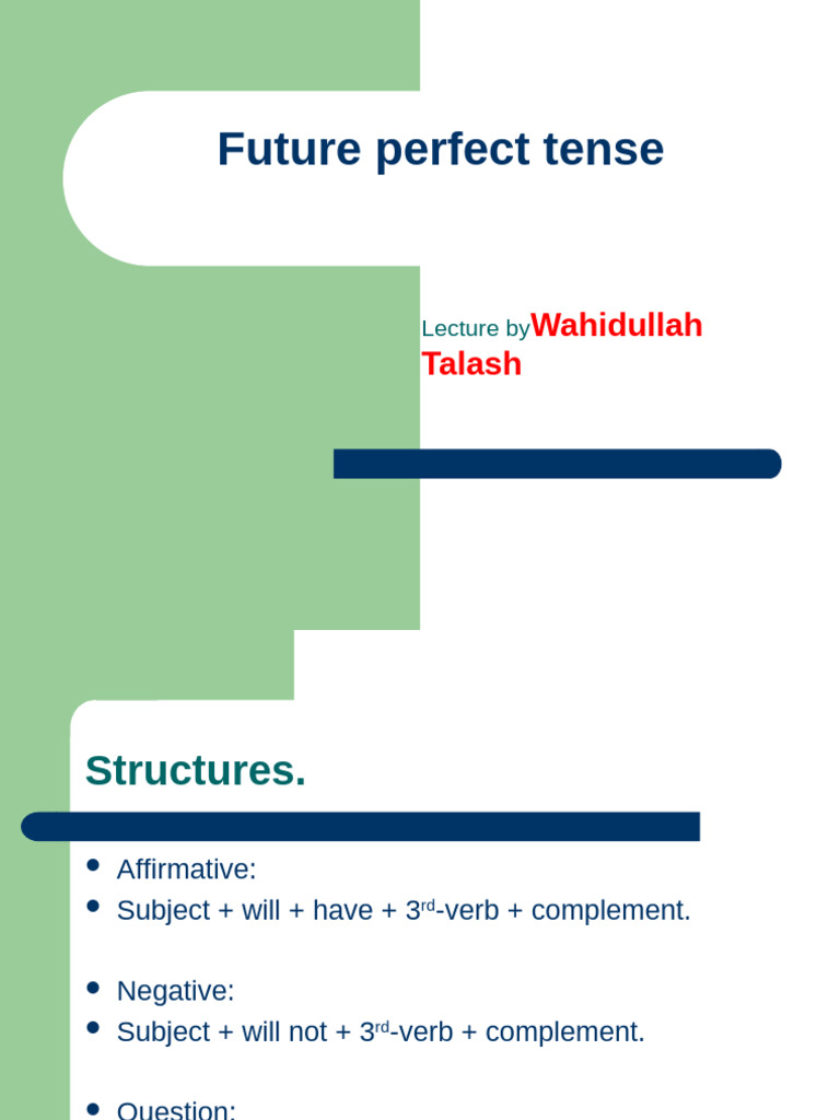 11) Future Perfect | PDF