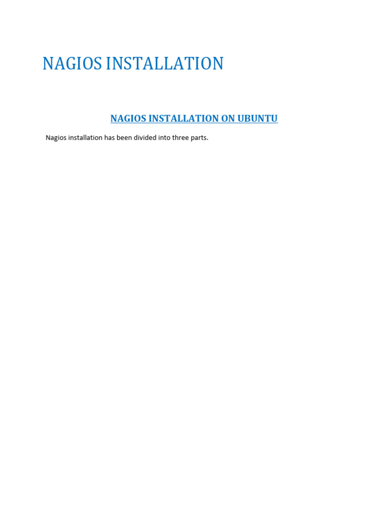 Nagios Installation On Ubuntu | PDF | Software | Computer Architecture