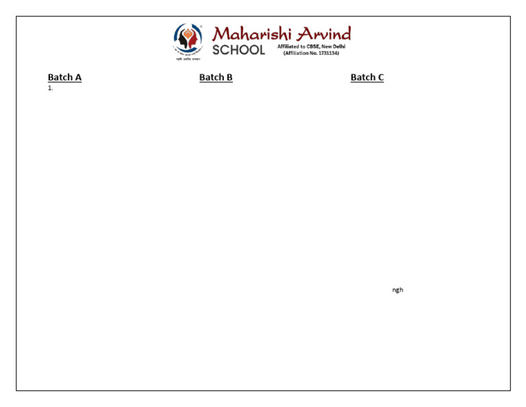 Batch List Xi 2024-25 | PDF