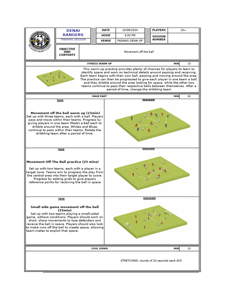Training Plan - 05.07.24 | PDF