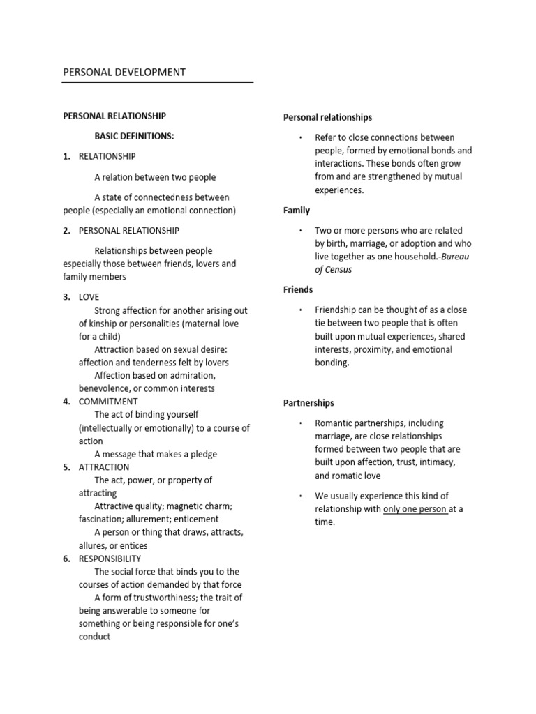Understanding Personal Relationships | PDF | Intimate Relationships ...