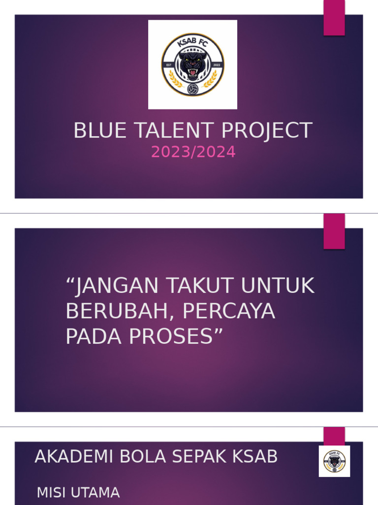 Akademi Bola Sepak KSAB: Proyek Bakat | PDF