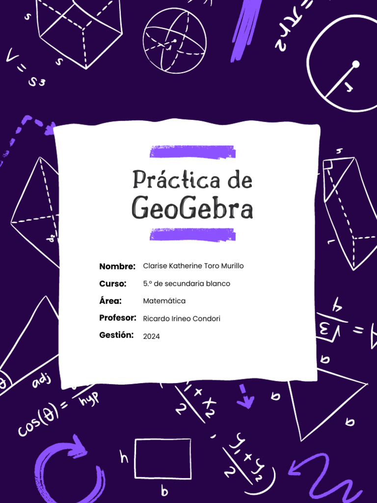 Ejercicios de GeoGebra para Secundaria | PDF