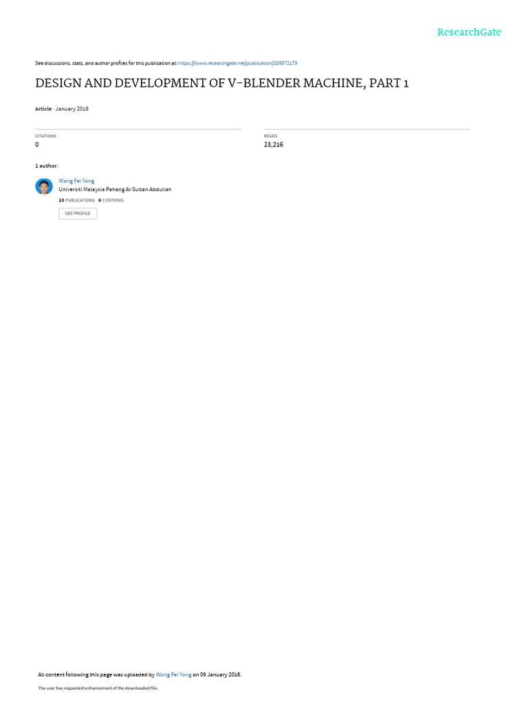 V-Blender Machine Design and Development | PDF | Electric Motor ...