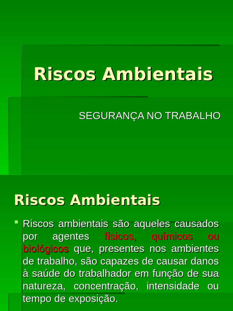 Riscos Ambientais e Segurança no Trabalho | PDF | Risco | Salário