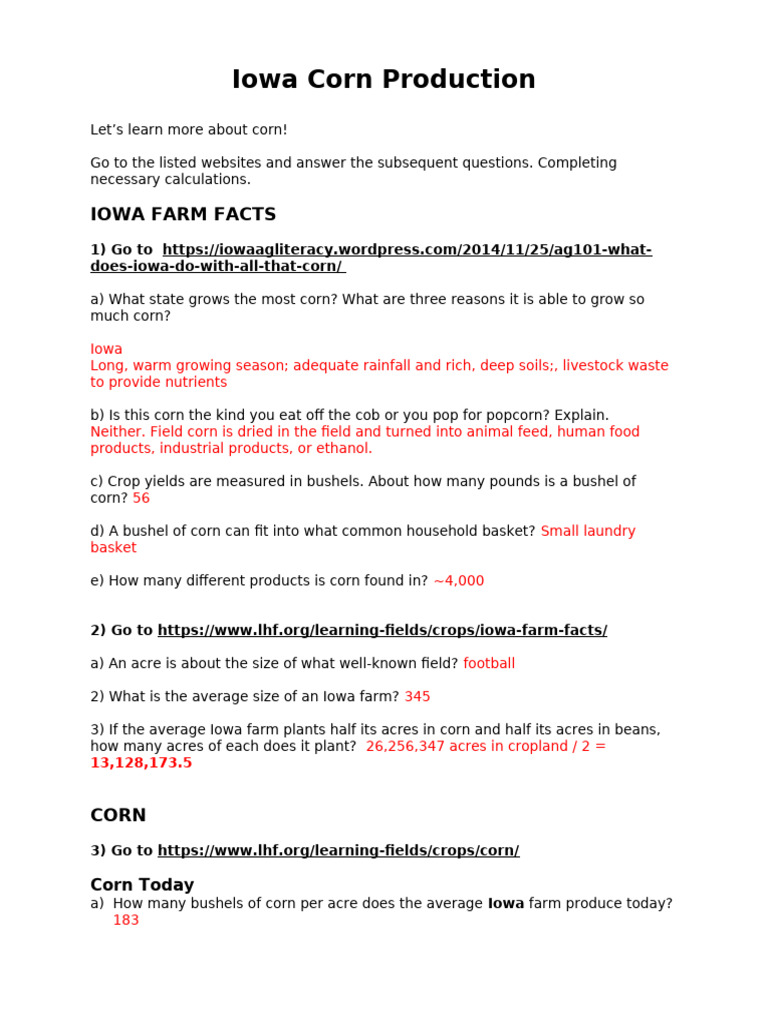 Iowa Corn Production | PDF | Maize | Farms