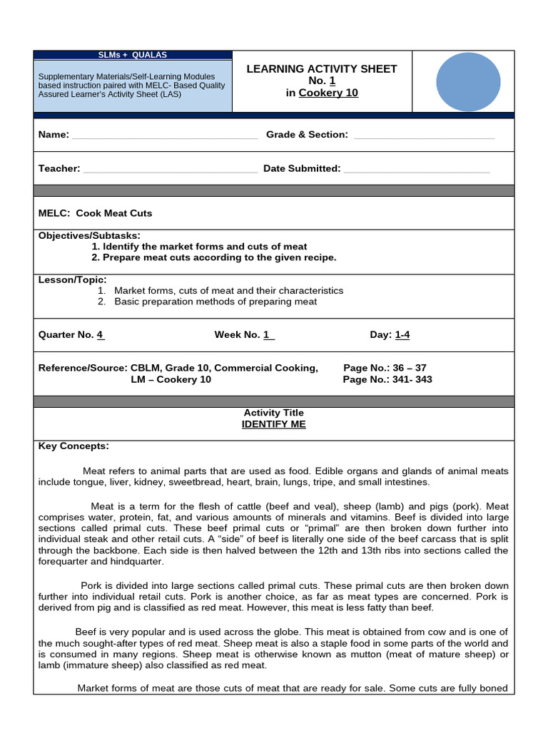 Meat Cuts and Preparation Guide | PDF | Curing (Food Preservation) | Beef