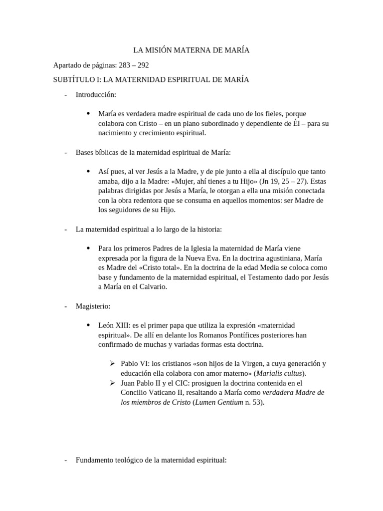 La Misión de María Madre | PDF | María, madre de Jesús | Cristo (título)