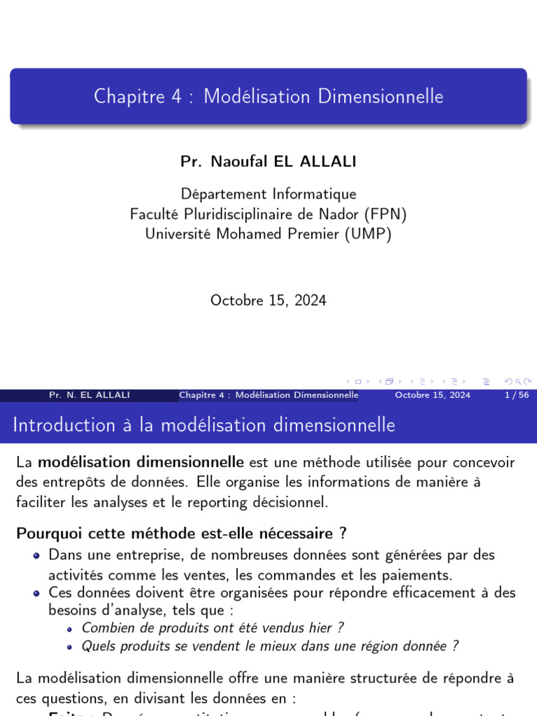 Introduction à la Modélisation Dimensionnelle | PDF | Entrepôt de ...