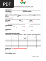 Family Member Certificate Application Form | PDF | Government And ...