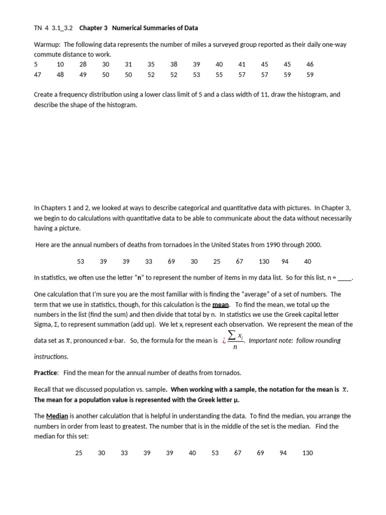 Understanding Resistant Statistics | PDF | Standard Deviation | Mode ...