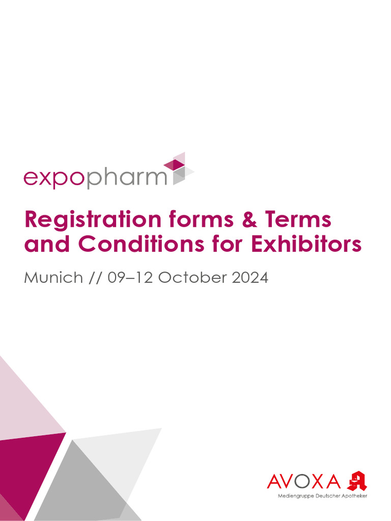 Expopharm 2024 Exhibitor Registration Guide | PDF | Value Added Tax ...