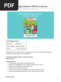 diaryguru.com-Soal Bahasa Inggris Kelas 6 I Will Go To Bromo