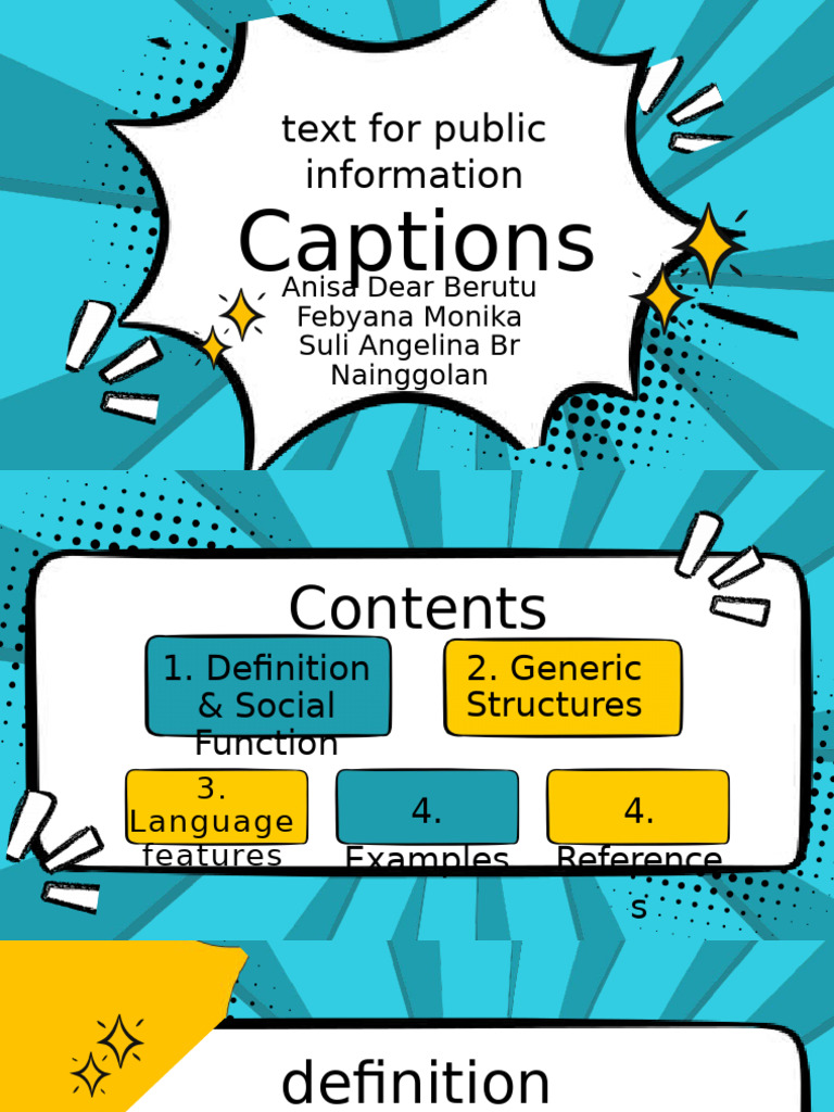 Caption Text Guide & Features | PDF