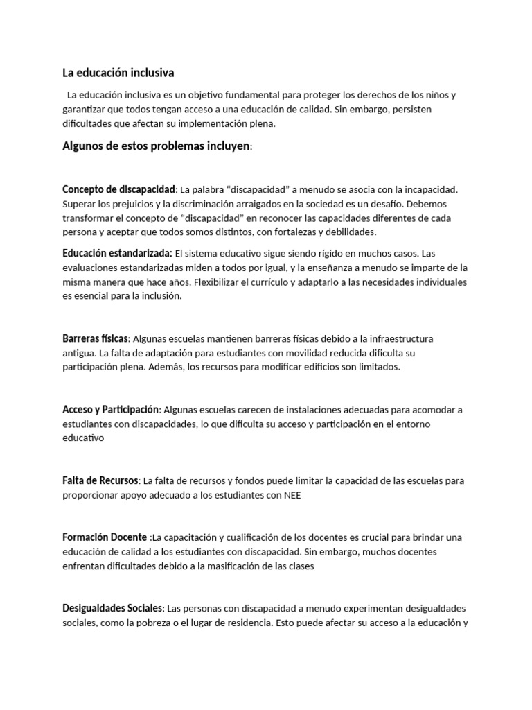 La Educacion Inclusiva 3 | PDF | Invalidez | Autismo