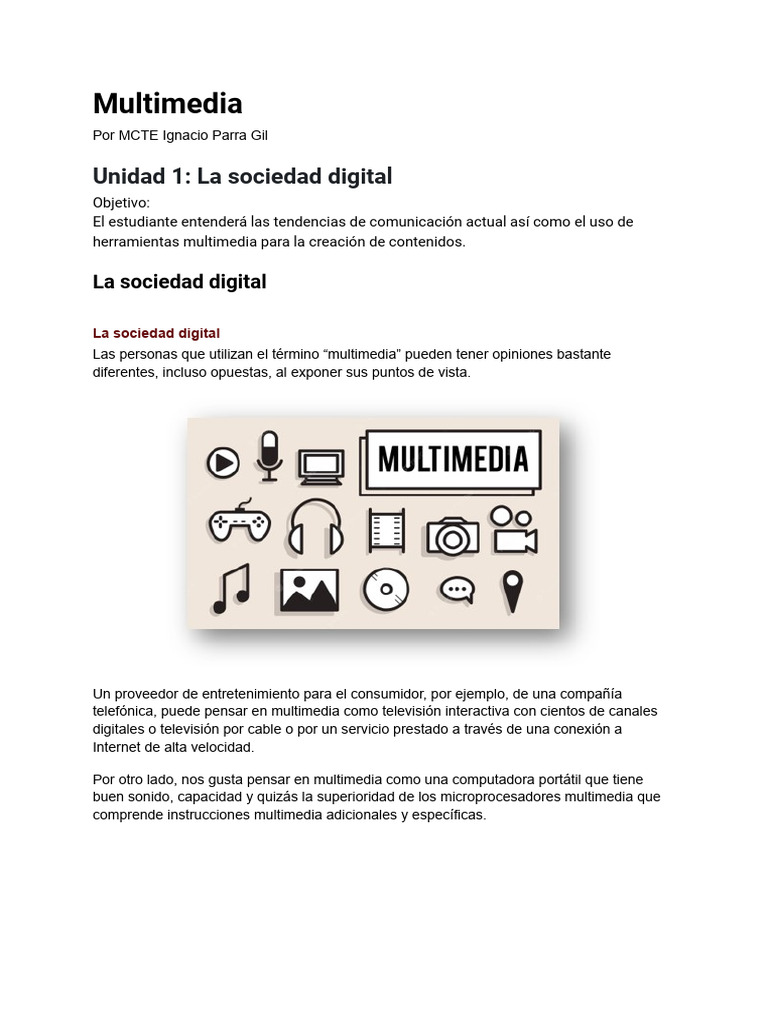 Multimedia en la Sociedad Digital | PDF | Inteligencia artificial ...