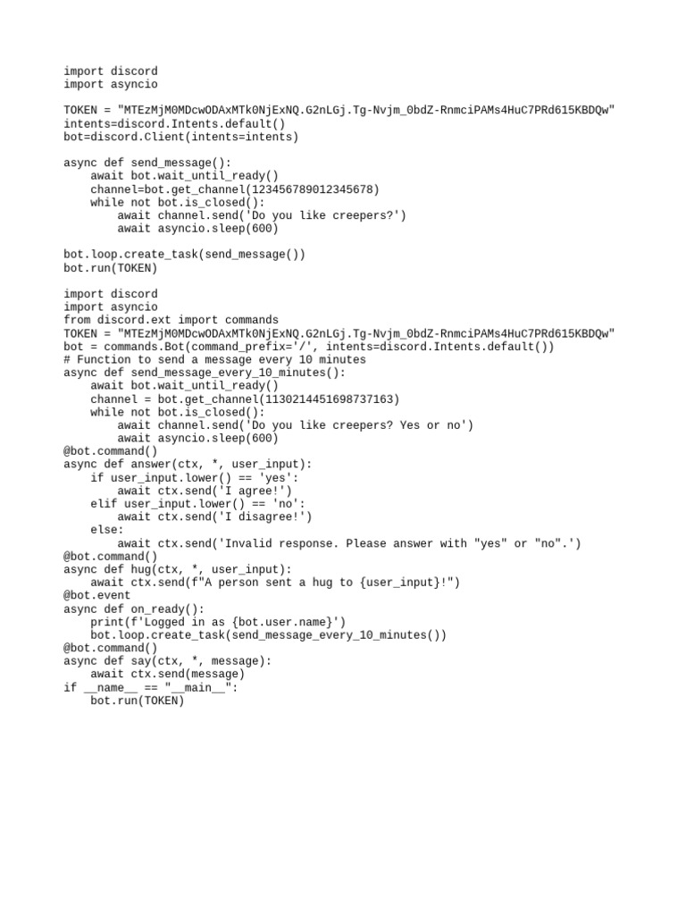 Discord Bot Message Scheduler | PDF