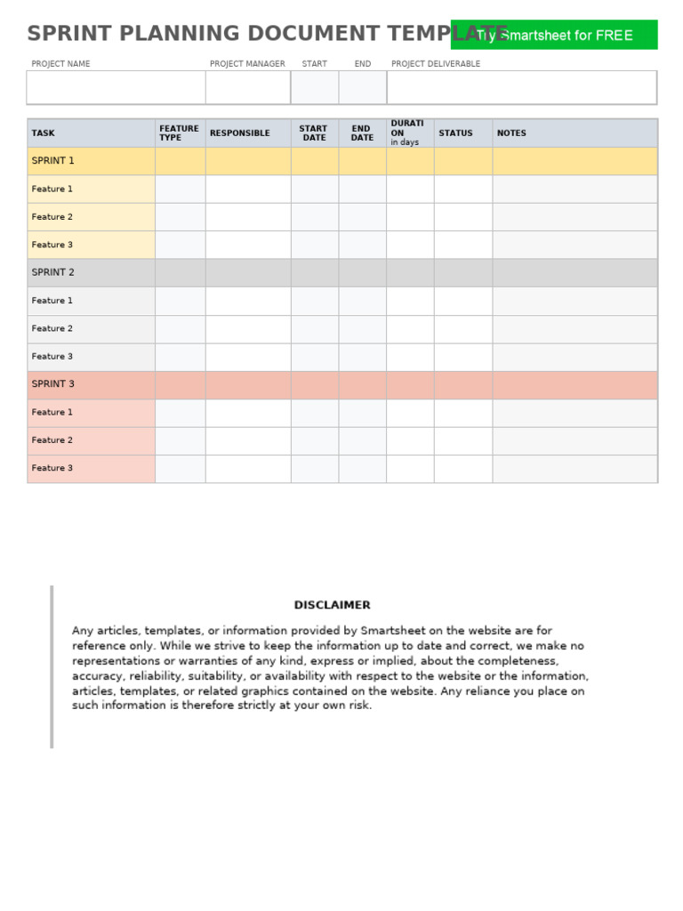 IC Sprint Planning Document 11596 - WORD | PDF