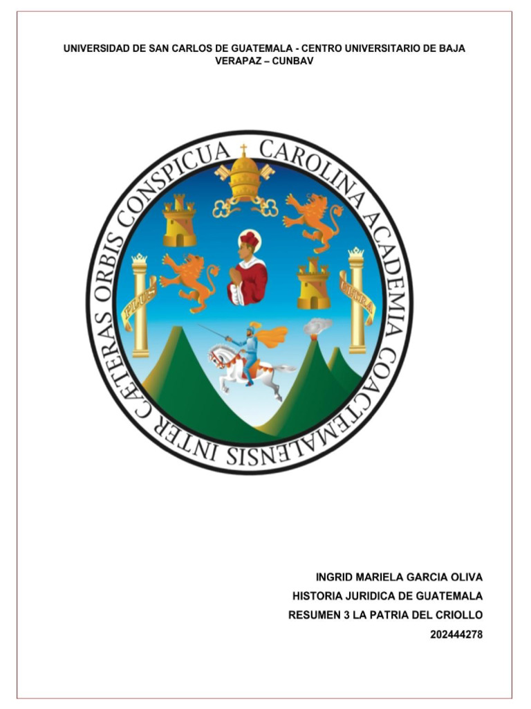 Resumen 3 La Patria Del Criollo | PDF | Guatemala | Antropología cultural