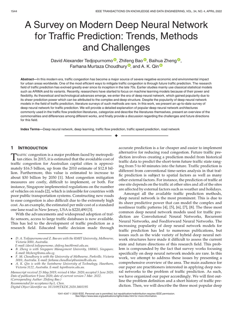 Deep Neural Networks for Traffic Prediction | PDF | Deep Learning ...