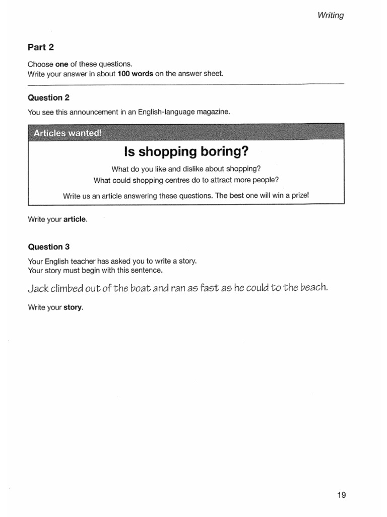 PET Test 1 W | PDF