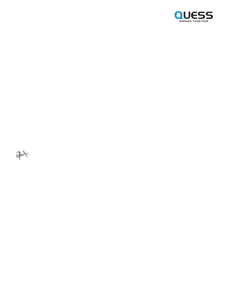 Quess Corp Relieving Letter for Deep Ghosh | PDF