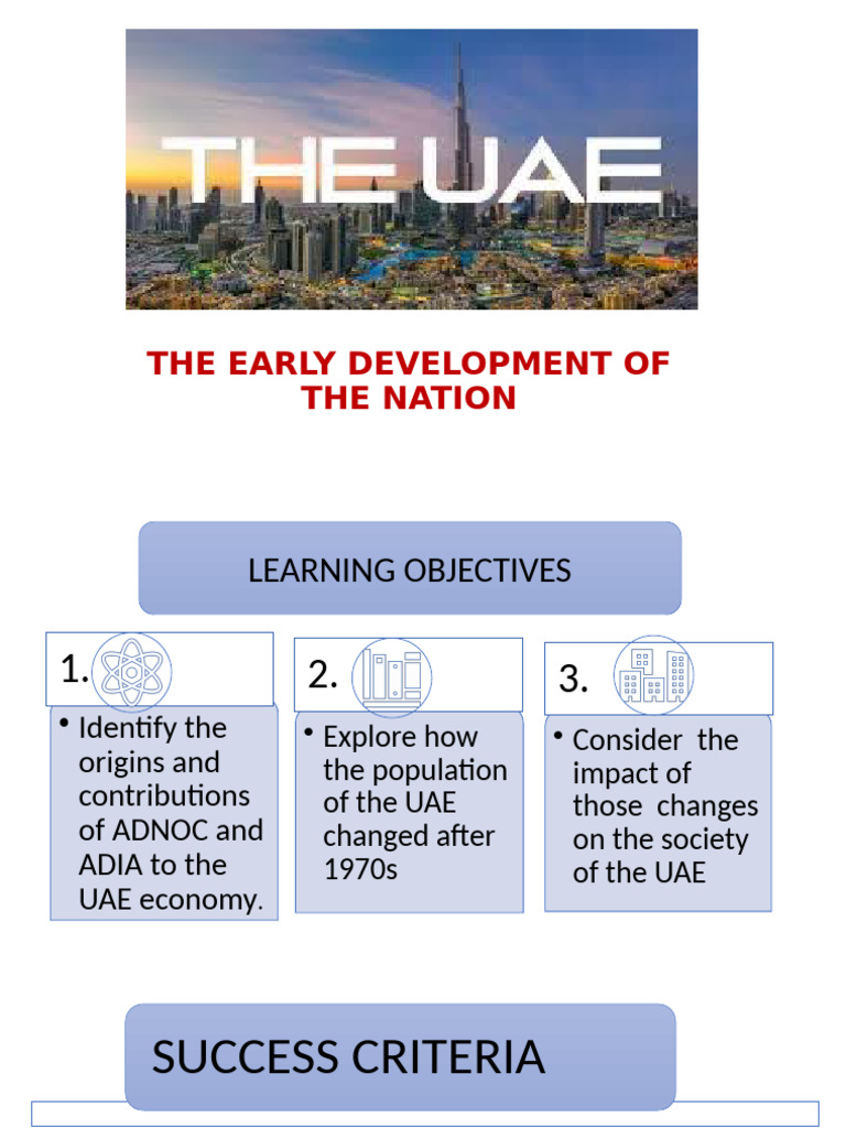 Early Development of UAE Economy | PDF | United Arab Emirates | Economies