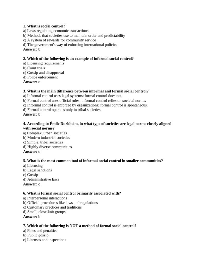 Understanding Social Control Mechanisms | PDF | Crimes | Crime & Violence