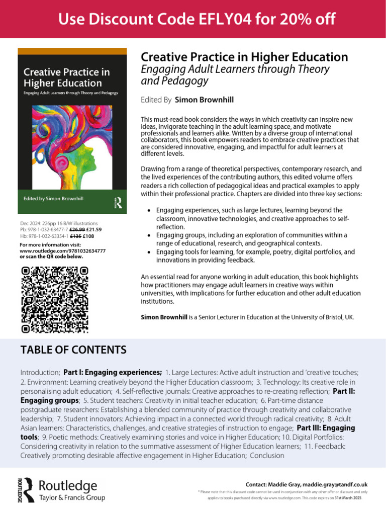 Creative Practices in Adult Education | PDF | Learning | Pedagogy