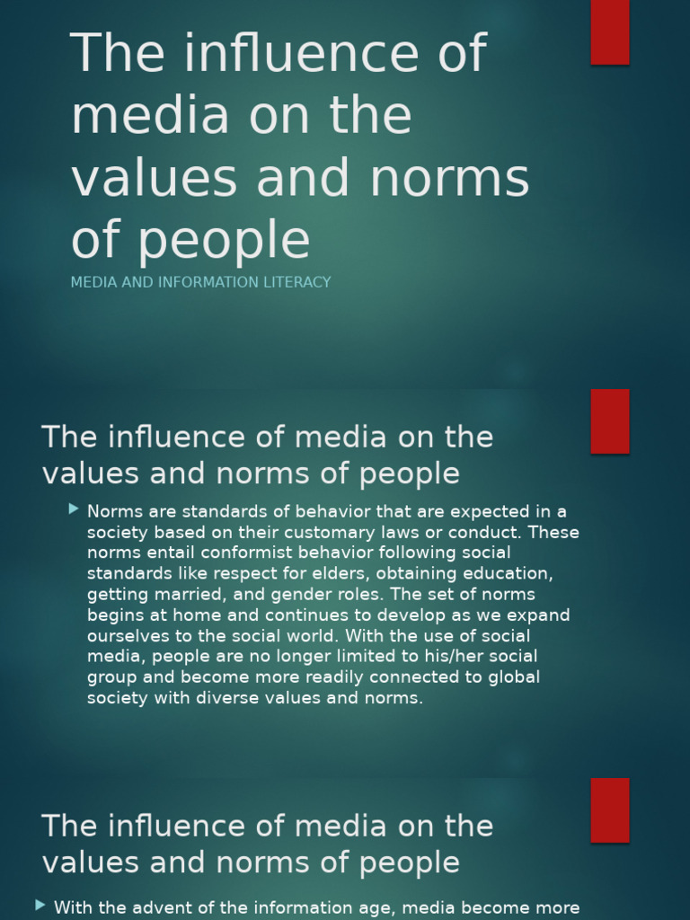 Media's Impact on Values and Norms | PDF | Learning | Learning Theory ...