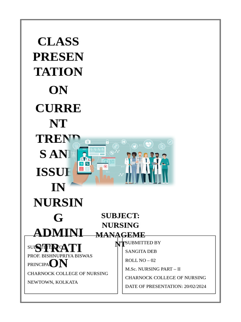 Trends in Nursing Administration | PDF | Nursing | Health Care