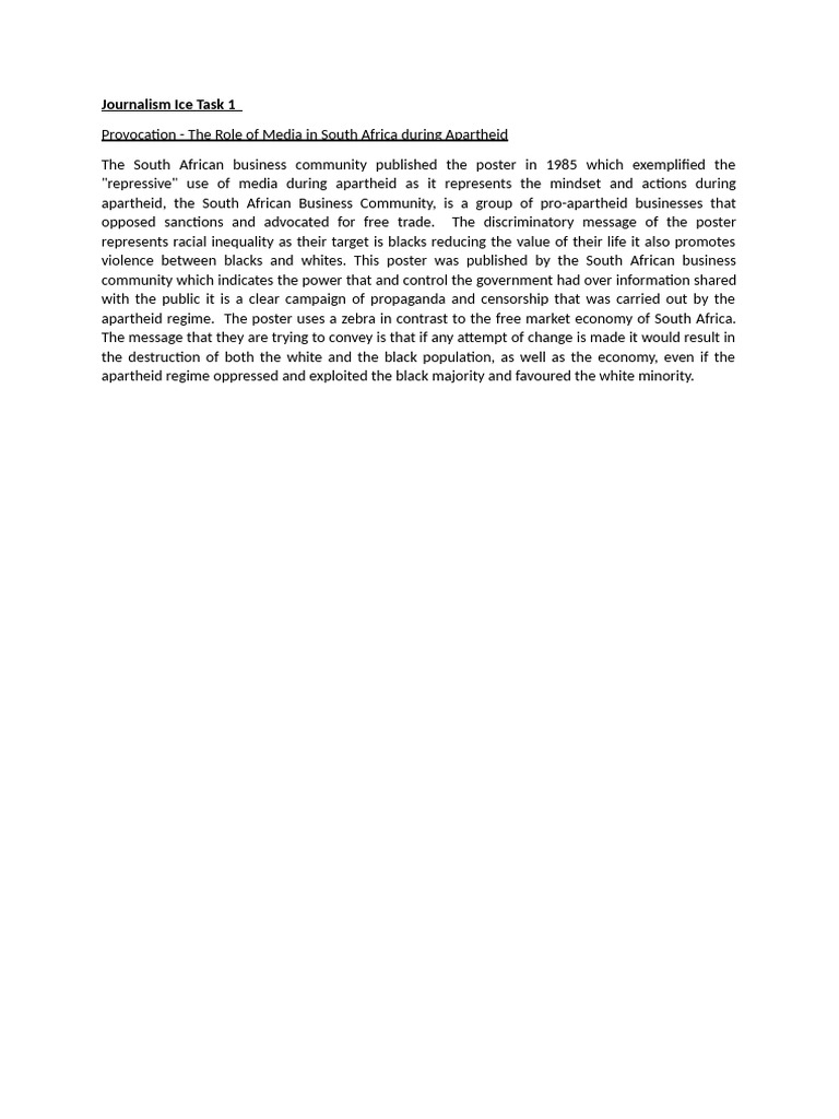 Journalism Ice Task 1 | PDF