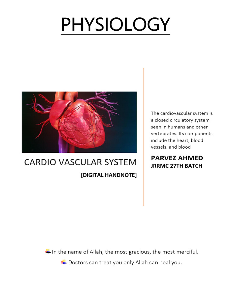 Cardiovascular System Physiology Overview | PDF | Diastole | Heart Valve