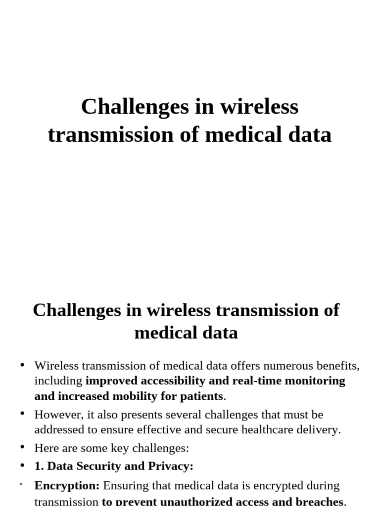 Challenges of Wireless Commn of Medical Data | PDF | Wireless ...