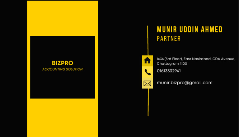 Munir Uddin Ahmed - BizPro Partner | PDF